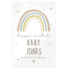 Personalised Baby Countdown Sign &amp; Dry Wipe Pen