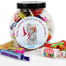 Personalised Me to You Bear Christmas 250g Sweet Jar