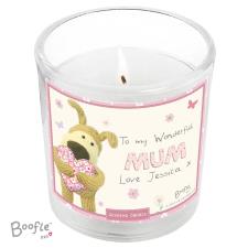 Personalised Boofle Flowers Scented Jar Candle