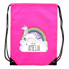 Personalised Unicorn Pink Drawstring Swim / Kit Bag