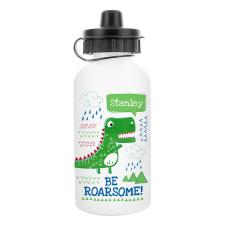 Personalised Be Roarsome Aluminium Dinosaur Drinks Bottle
