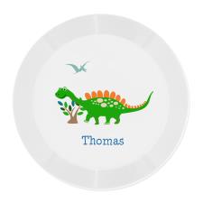 Personalised Dinosaur Plastic Plate