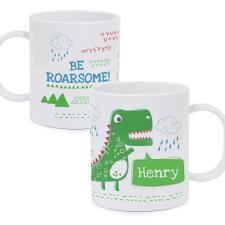 Personalised Be Roarsome Dinosaur Plastic Mug