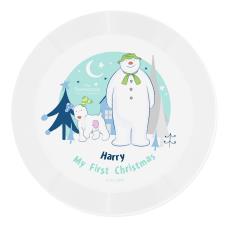 Personalised The Snowman &amp; The Snowdog Plastic Plate