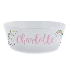 Personalised Baby Unicorn Plastic Bowl