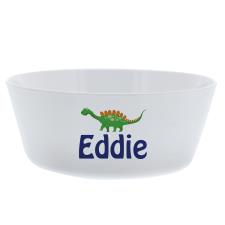 Personalised Dinosaur Plastic Bowl