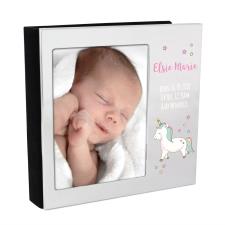 Personalised Baby Unicorn 4&quot; x 6&quot; Photo Frame Album
