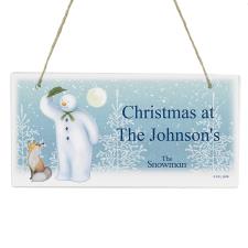 Personalised The Snowman Snow Wonder Wooden Sign