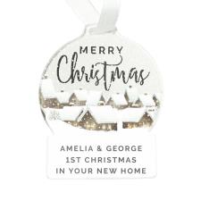 Personalised Christmas Home Acrylic Snowglobe Decoration