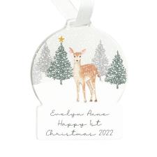 Personalised A Winter&#39;&#39;s Night Acrylic Snowglobe Decoration