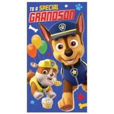 Special Grandson Paw Patrol Birthday Card