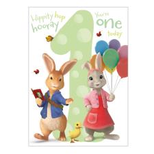 1 Today Peter Rabbit 1st Birthday Card