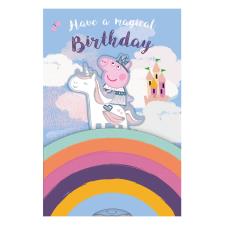 Magical Unicorn Peppa Pig Birthday Card