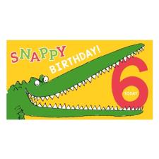 Roald Dahl The Enormous Crocodile 6th Birthday Card