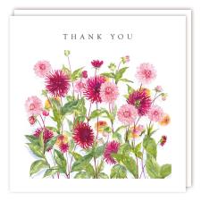 Pink & Red Flowers Thank You Card