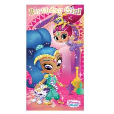 Birthday Girl Shimmer & Shine Stickers Birthday Card