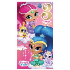 3 Today Shimmer & Shine 3rd Birthday Card