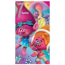 7 Today Trolls 7th Birthday Card