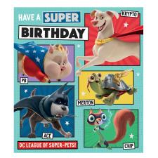 Birthday Superhero DC League Of Super-Pets Birthday Card