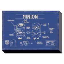 Minion Blue Print Canvas Print (40cm x 50cm)