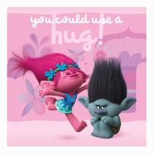 Trolls Poppy & Branch Use A Hug Canvas Print (40cm x 40cm)