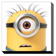 Minion Carl Close Up Canvas Print (60cm x 60cm)