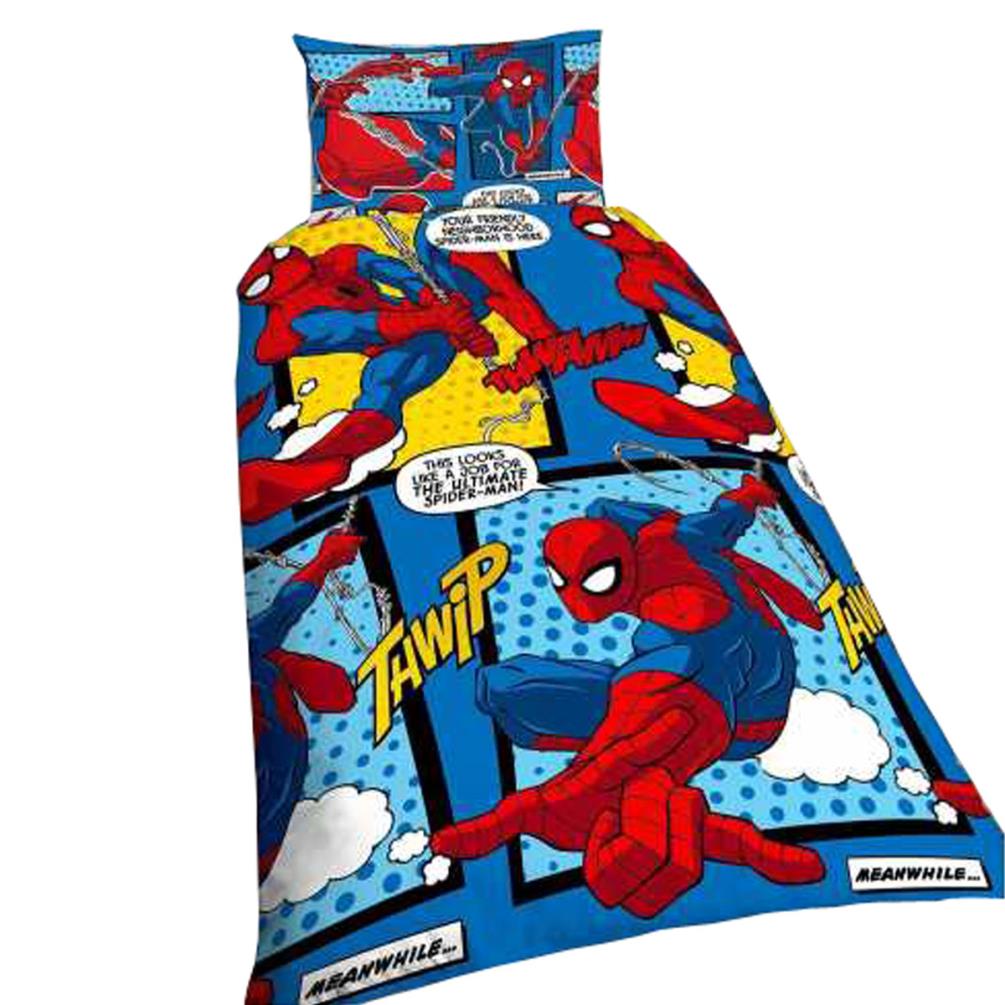 Marvel Spider Man Web Head Reversible Single Duvet Cover Bedding