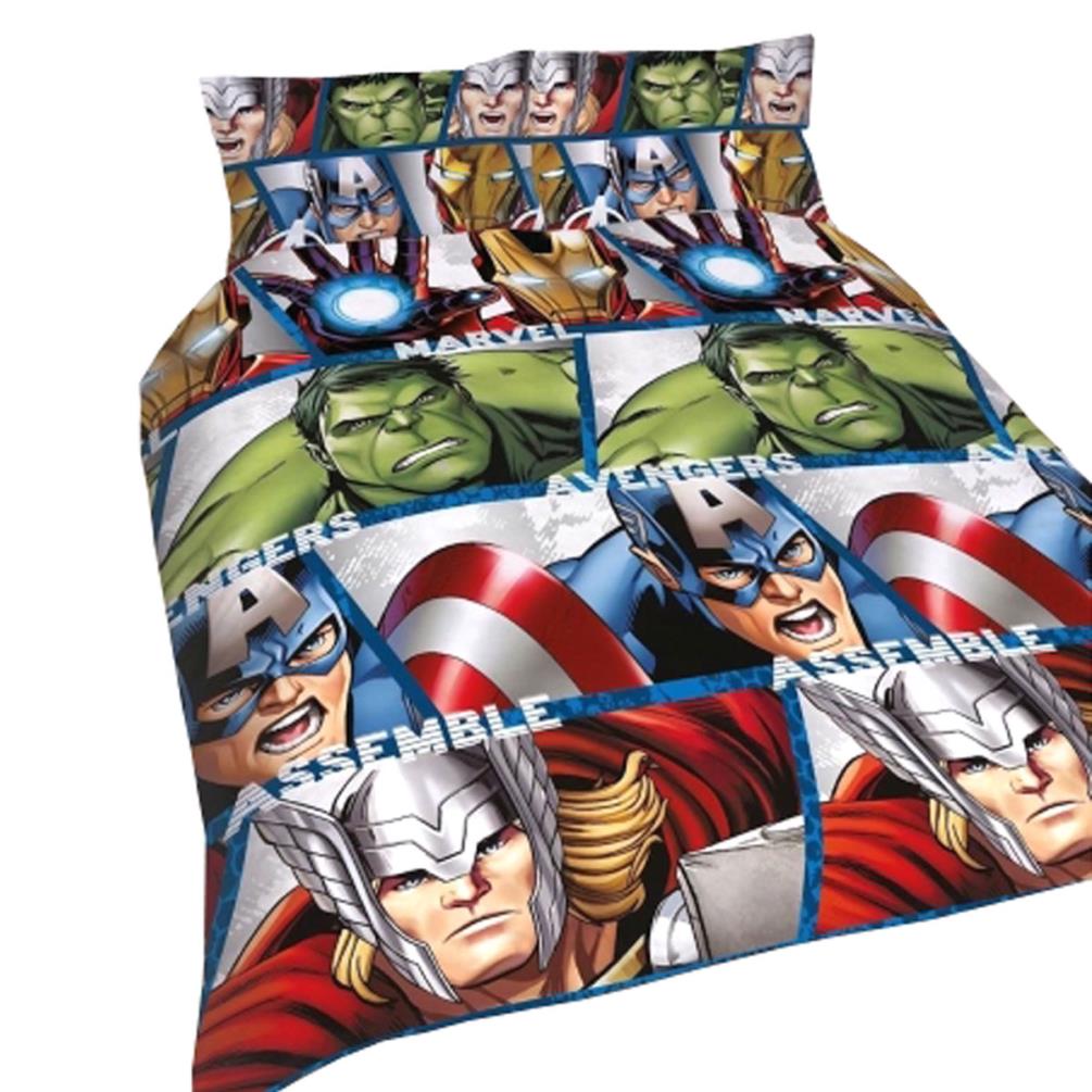 Marvel Avengers Shield Reversible Double Duvet Cover Bedding Set