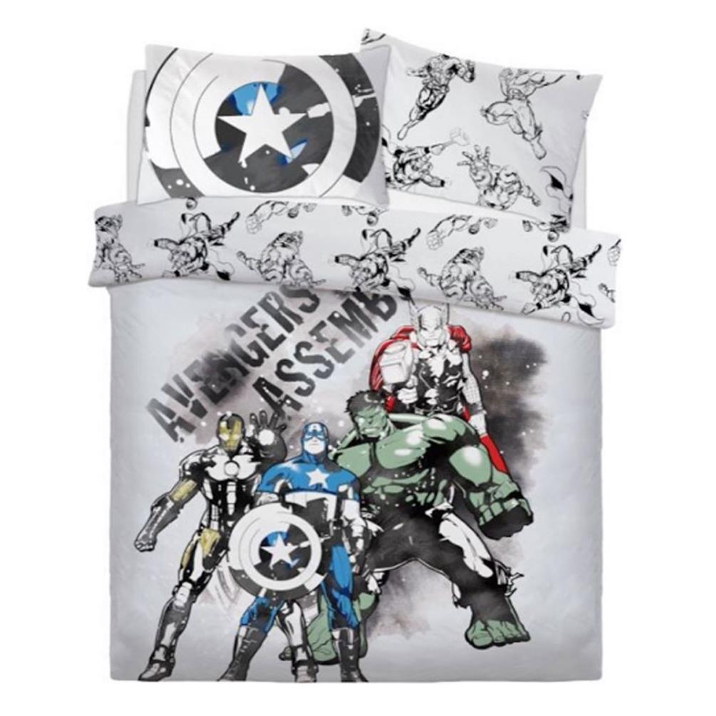 Marvel Comics Watercolour Reversible Double Duvet Cover Bedding