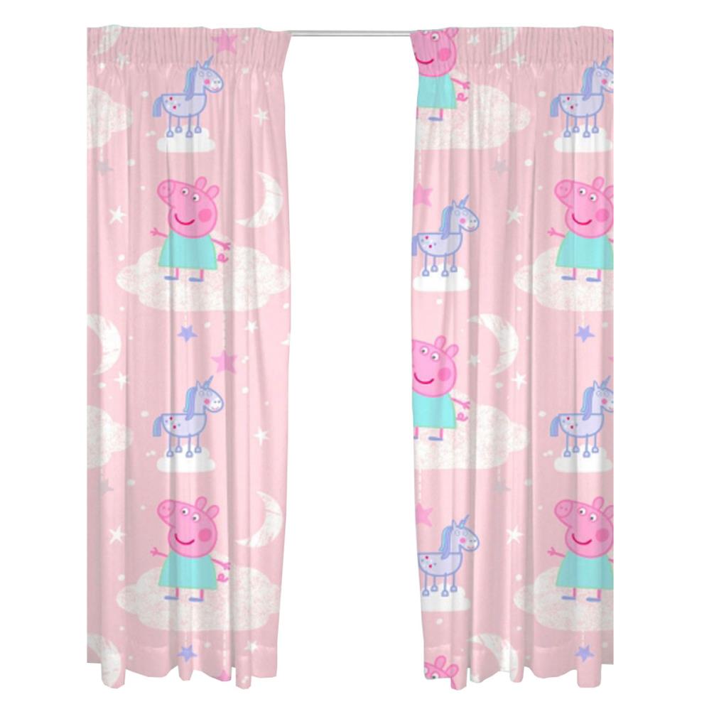 72in Drop Peppa Pig Stardust Curtains Girls Unicorn Nursery Official 