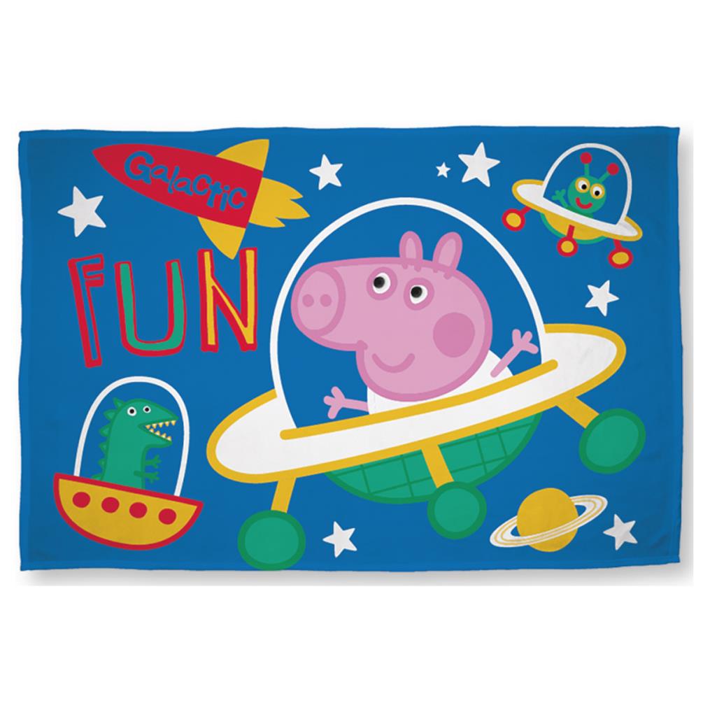 George Pig Planets Peppa Pig Fleece Blanket Throw 11860 Character Brands