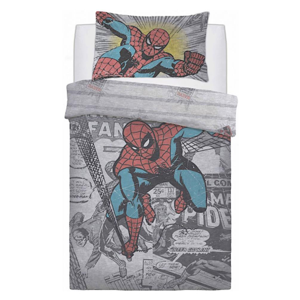 Marvel Spiderman Comic Reversible, Spiderman Single Duvet Cover