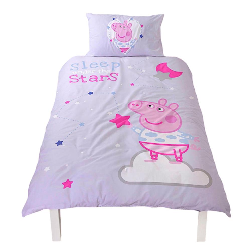Peppa Pig Sleepy Reversible Single Duvet Cover Bedding Set 12028