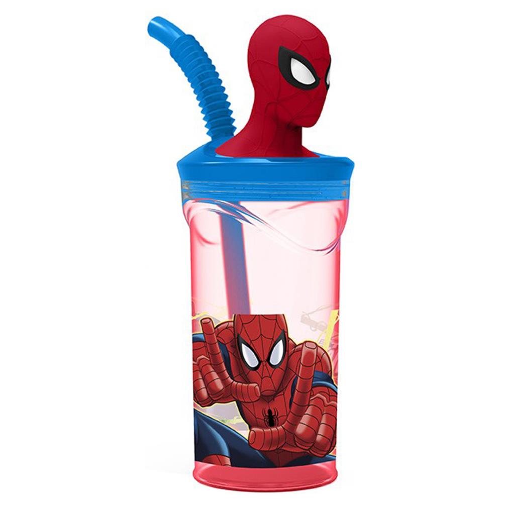 UK Seller Spiderman 3D Tumbler With Straw x 2 BN Authentic 