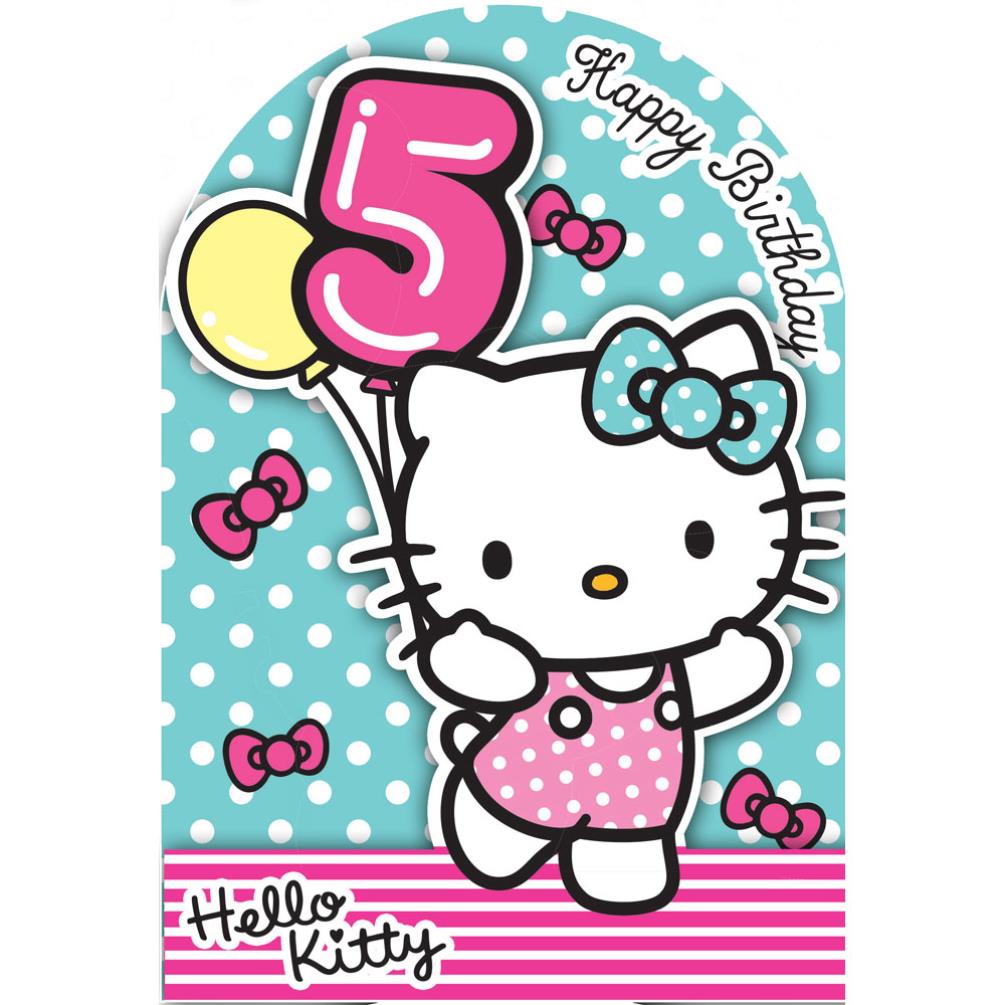 5th Birthday  3D Stand Up Hello  Kitty  Birthday  Card 235135 