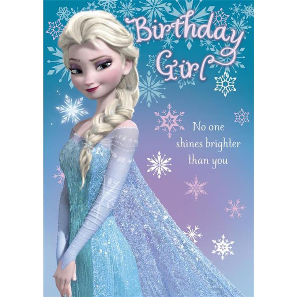 Birthday Girl Elsa Disney Frozen Birthday Card 25454755 Character 