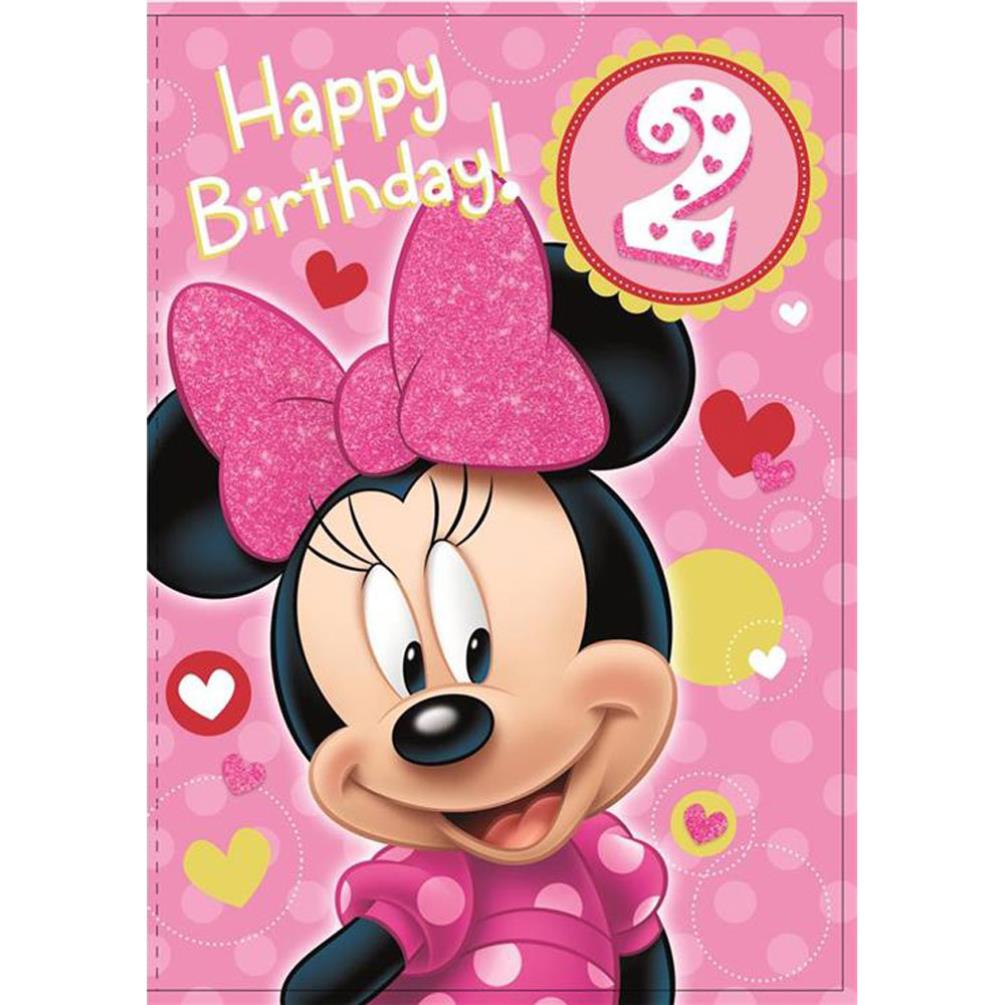 2nd Birthday Disney Minnie Mouse Birthday Card 25455767 Character Brands