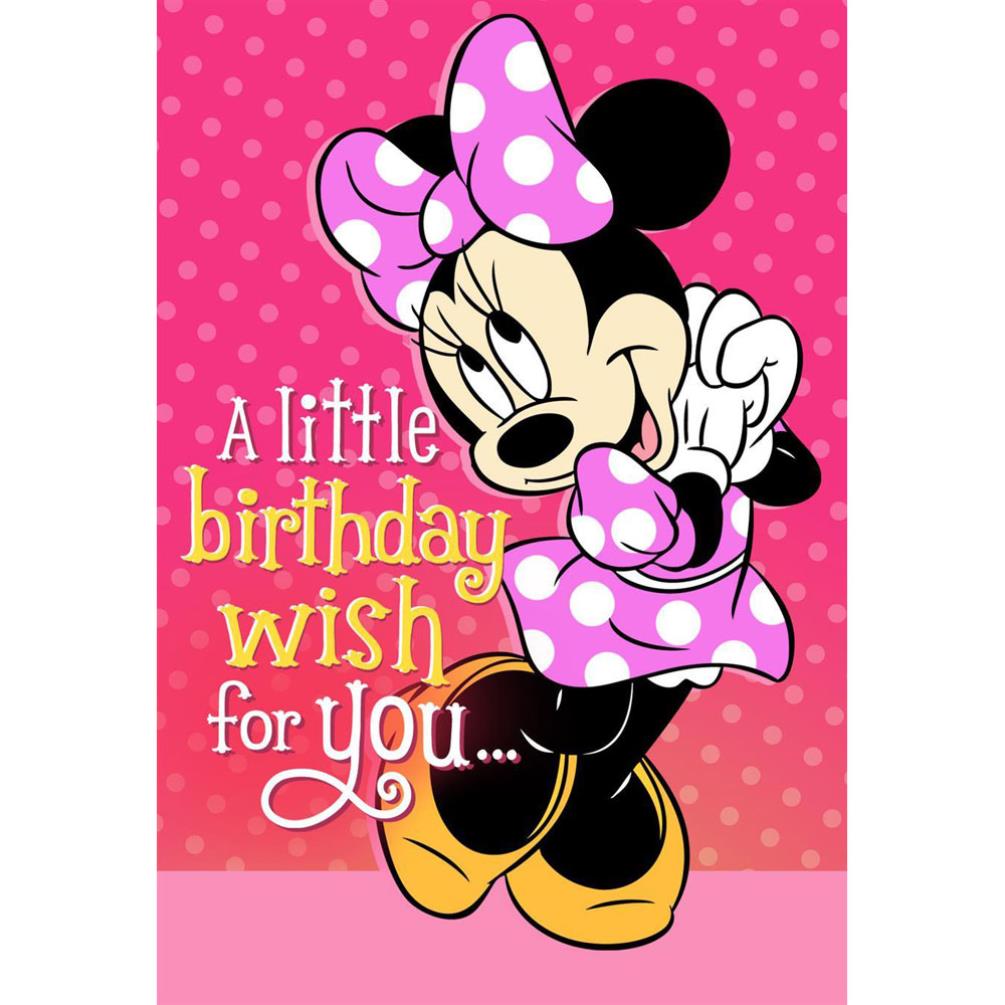 Birthday Wish Disney Minnie Mouse Birthday Card 25470196 Character 