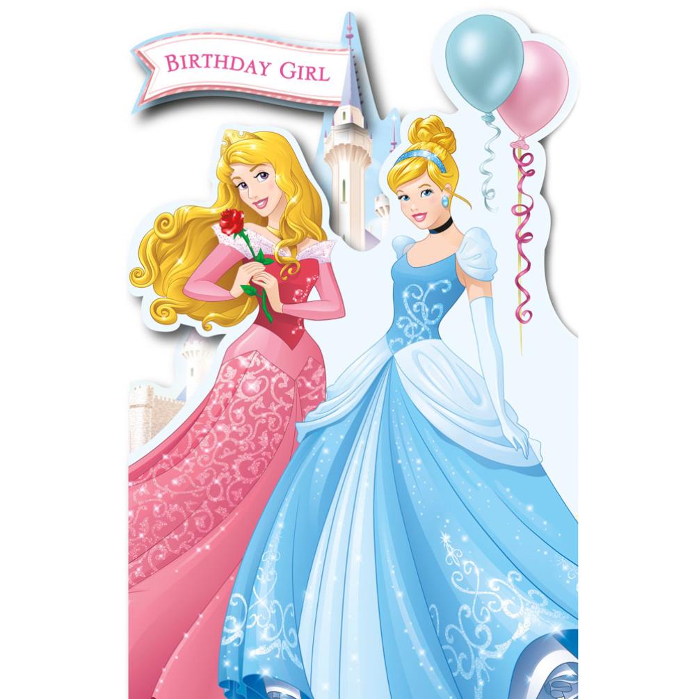 Birthday Girl Disney Princess Birthday Card (465368-0-1) - Character Brands