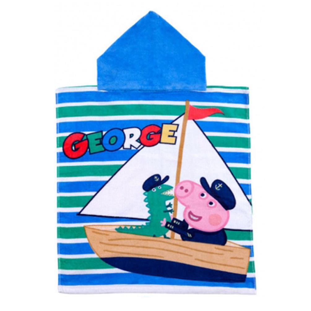 PEPPA PIG GEORGE PONCHO TOWEL WITH HOOD FOR KIDS
