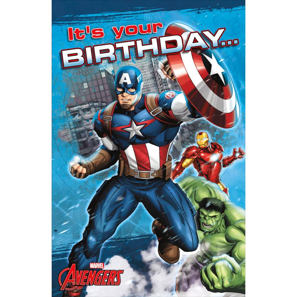 Its Your Birthday Marvel Avengers Pop Up Birthday Card