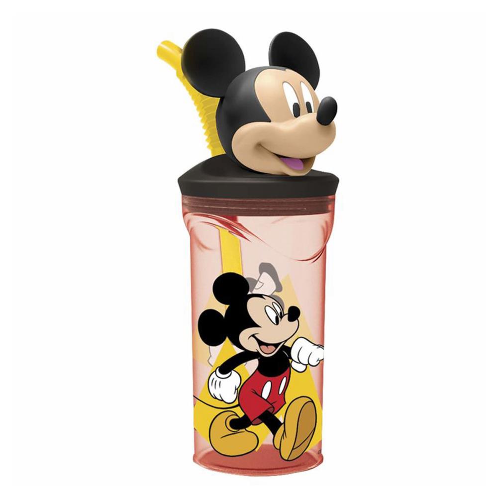 Character 3D Figurine Tumbler Cup with Straw Choose Design Disney 