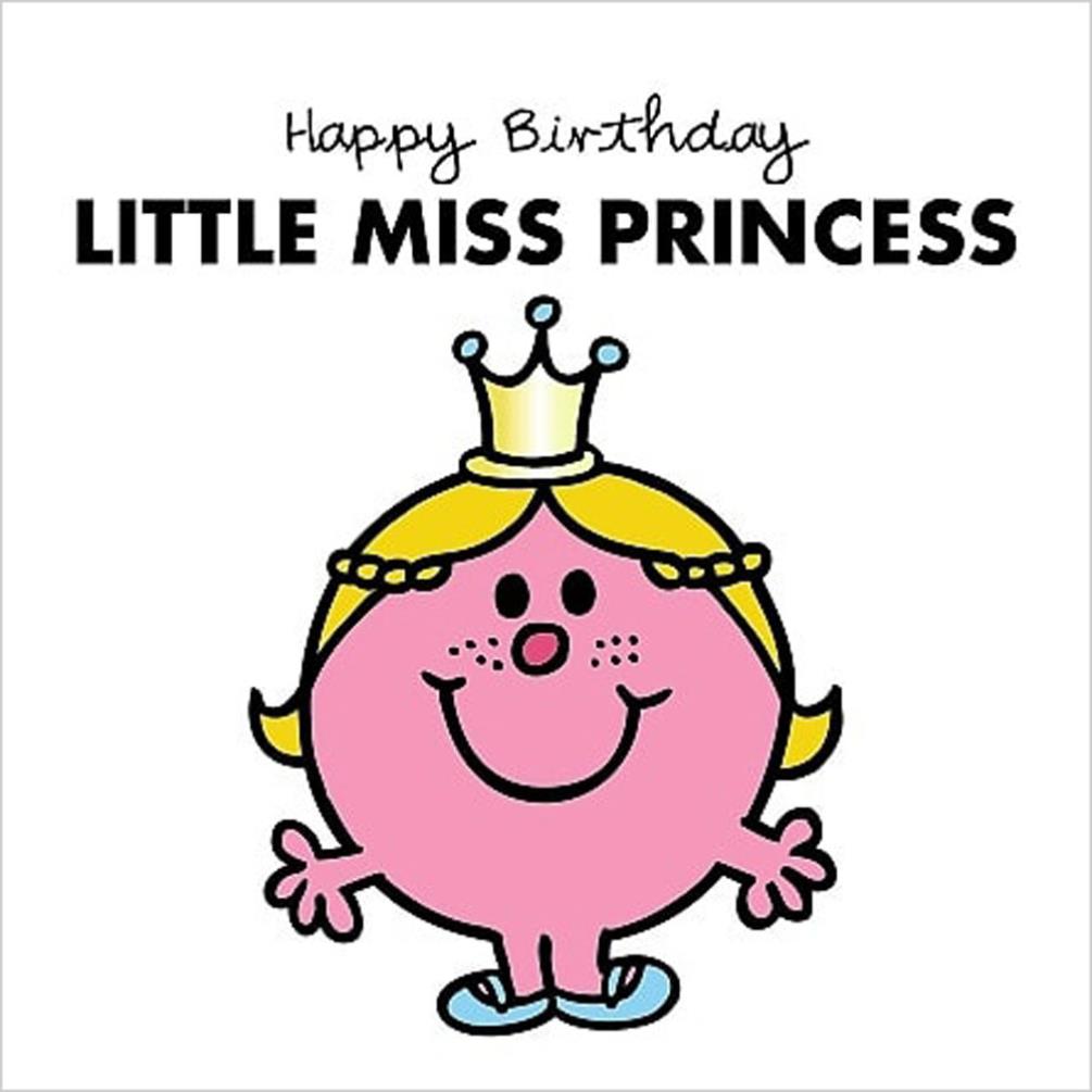 LITTLE MISS PRINCESS BIRTHDAY CARD MR MEN NEW GIFT