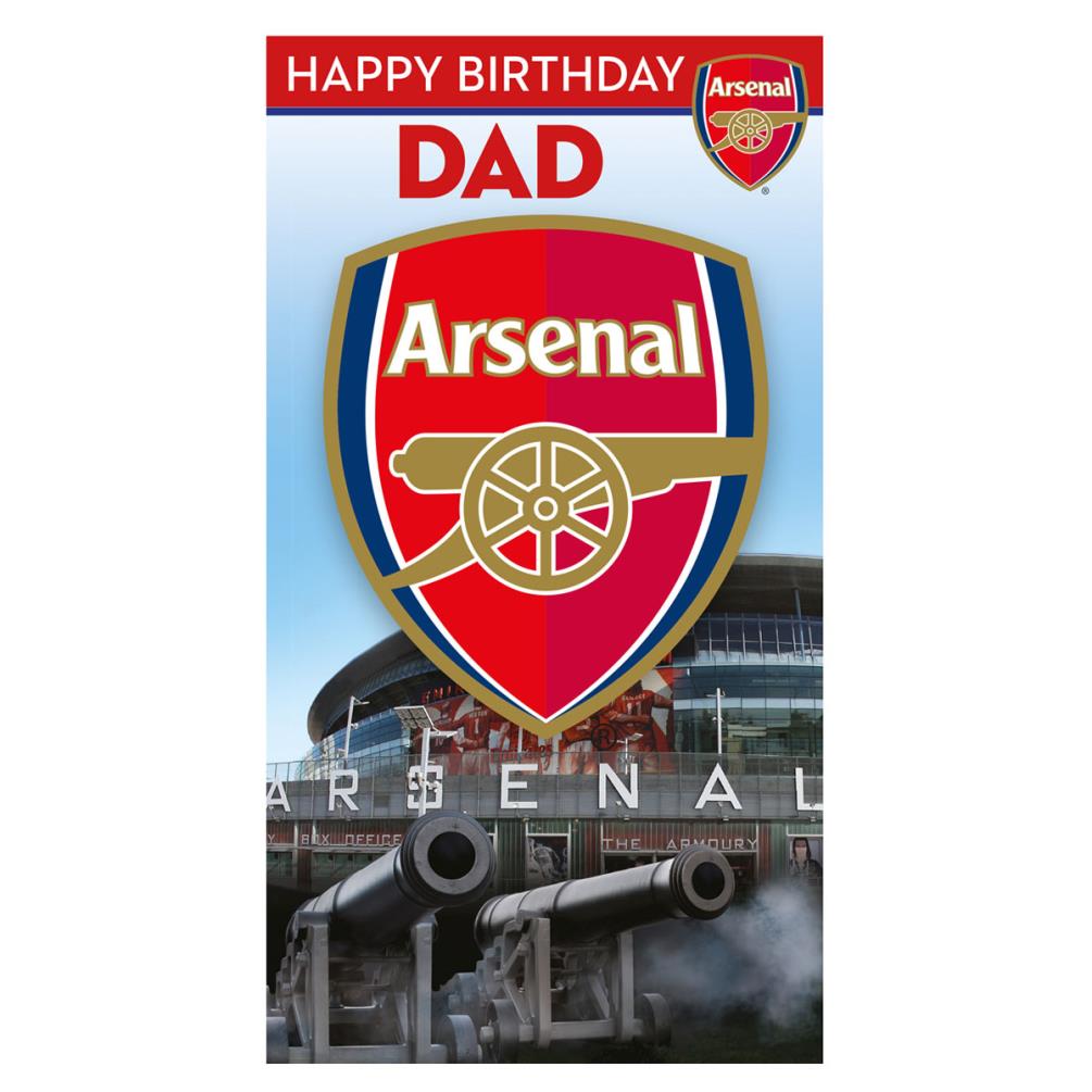 Dad Arsenal Badge Birthday Card (AS053-3) - Character Brands Dad Arsenal Badge Birthday Card (AS053-3) - Character Brands