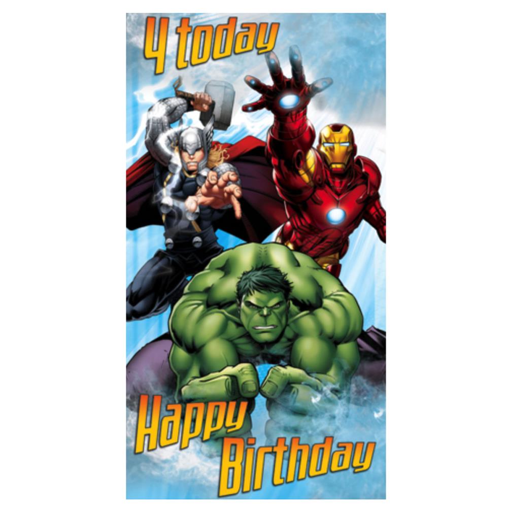 4th Birthday Marvel Avengers Birthday Card (CW180719 ...