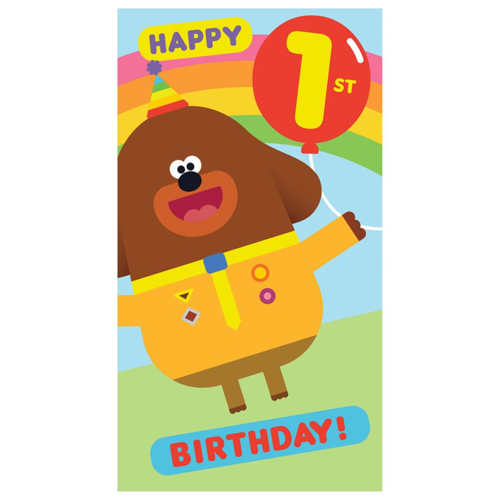 1st Birthday Hey Duggee Birthday Card HD009 Character Brands