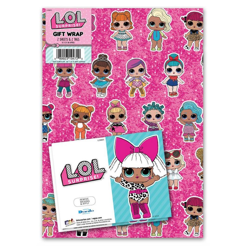 Details about   LOL Surprise Dolls Christmas Party Supply Gift Wrapping Paper Roll 4.5 Yds X 3ft 