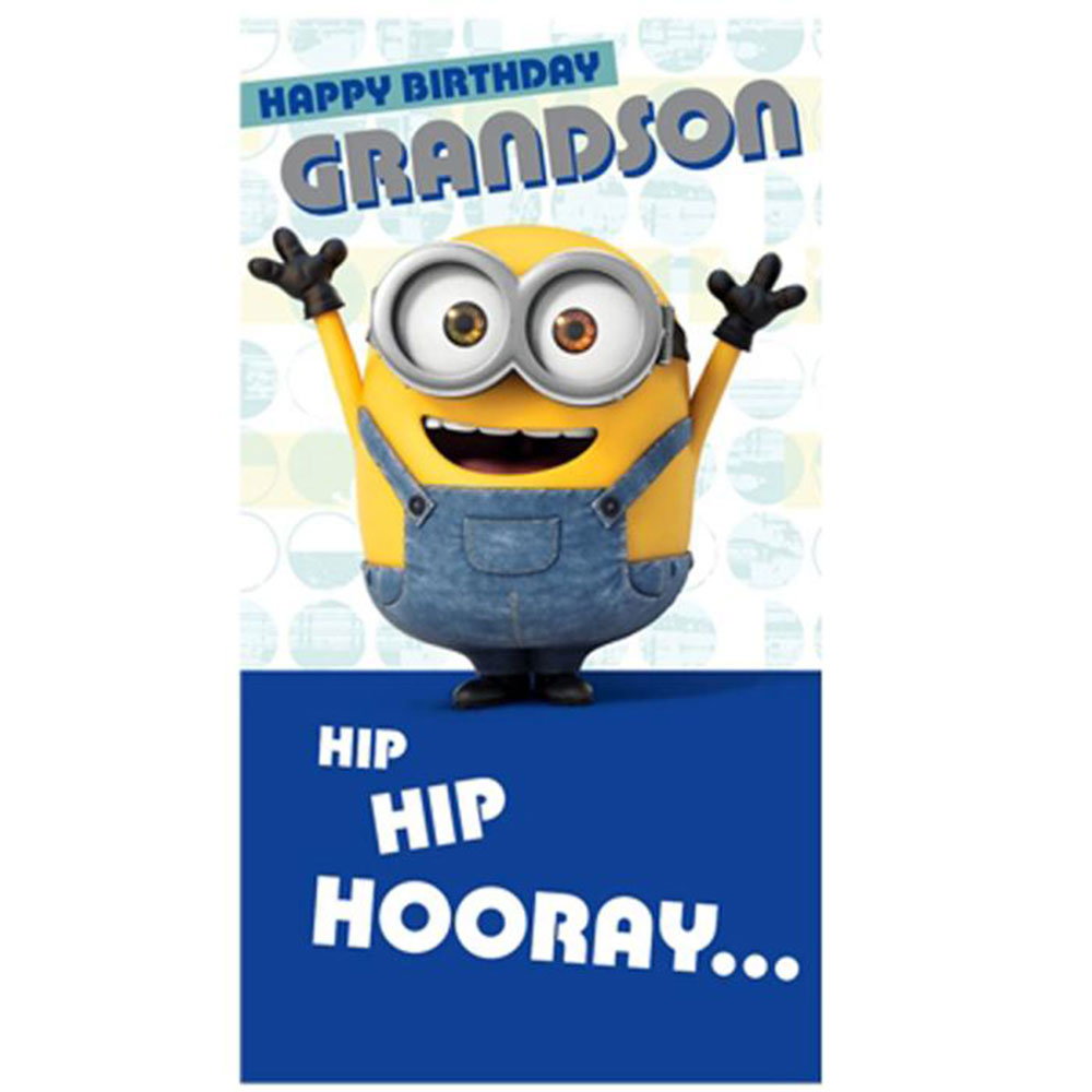 Grandson Minions Birthday Card (MM005) - Character Brands