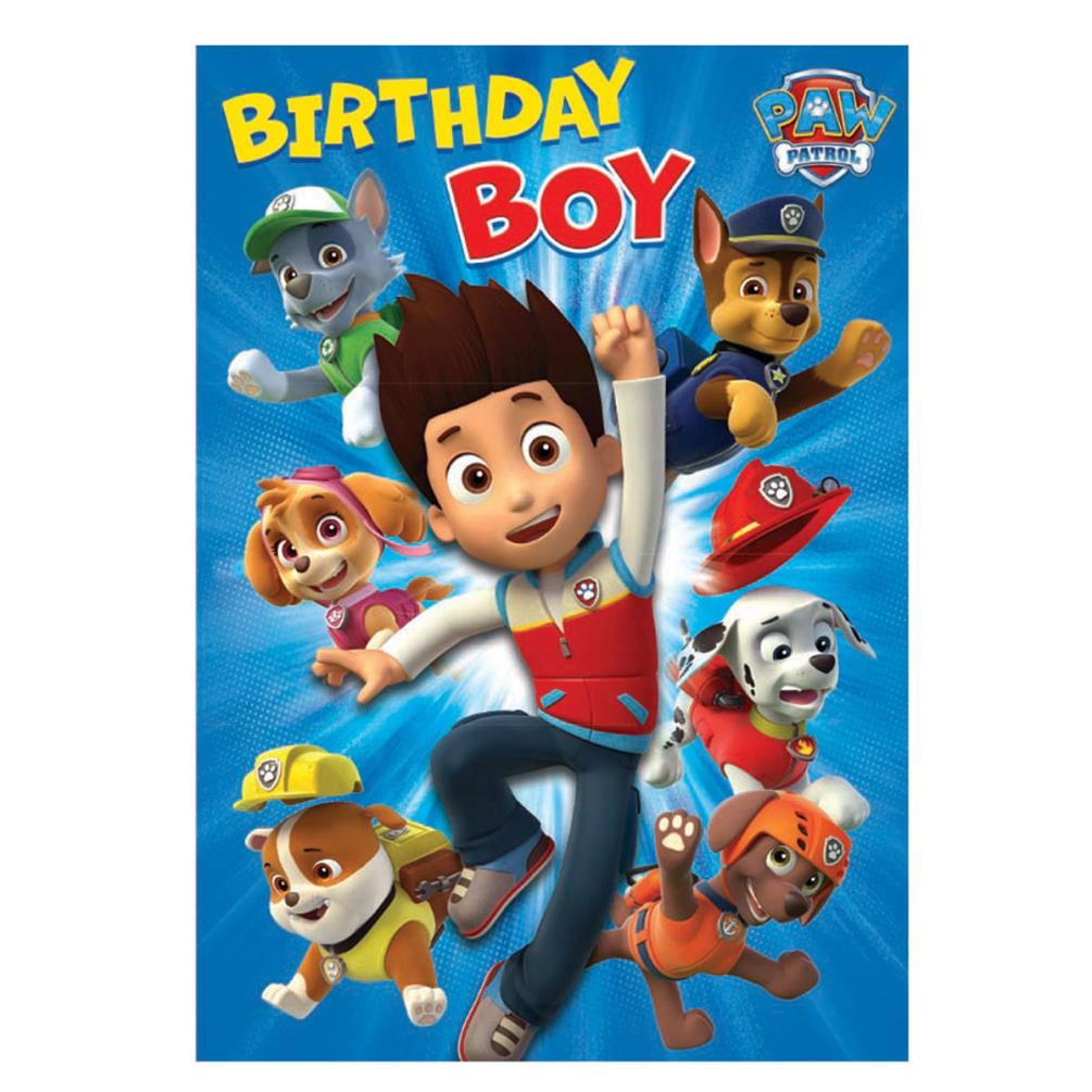 Birthday Boy Paw Patrol Birthday Card (PA049) - Character Brands