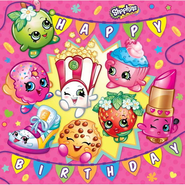 Happy Birthday Shopkins Birthday Card SK009 Character Brands